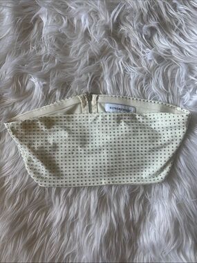 WeWoreWhat Off White Beheweled Bandeau Top